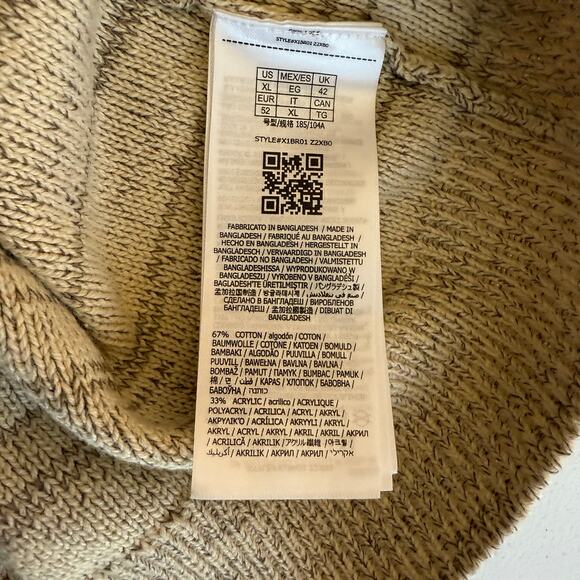 Guess Los Angeles Full Zip Sweater Mens XL Gray Knitted Long Sleeve Mock Neck - Picture 9 of 13